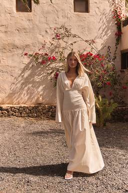 Halter Yaka Saten Maxi Elbise - Siyah 38 3