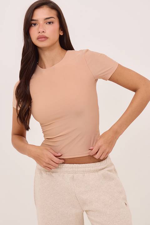 Lastikli Bel Jogger Pantolon - Bej 38 3